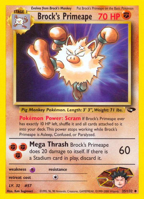 Gym Challenge Brock's Primeape #35/132 unlimited
